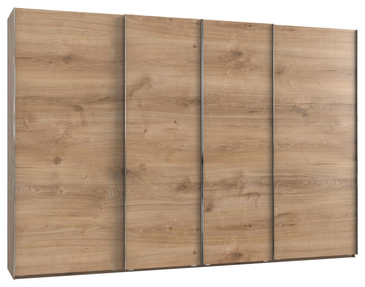 Ormar S Kliznim Vratima Level - boje hrasta/boje kroma, Basics, drvni materijal/metal (350/216/65cm) - Modern Living