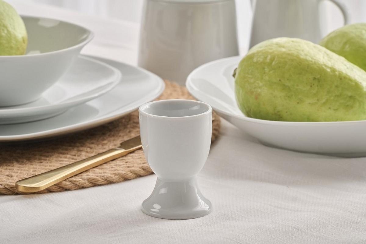 SERWIS OBIADOWO-ŚNIADANIOWY ASCONA - biały, Basics, ceramika - Novel