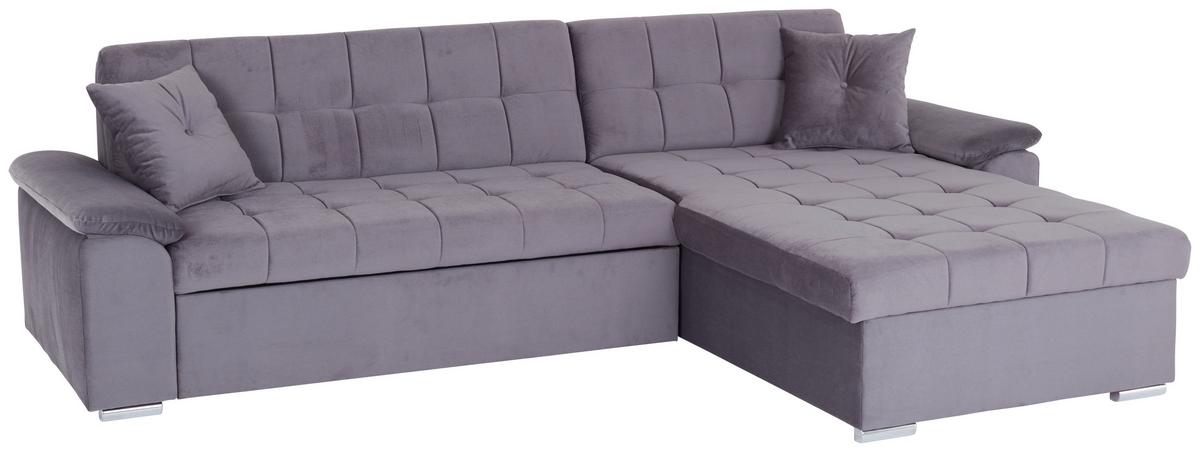 Sedežna Garnitura Keaton, Siva, Z Ležiščem - siva, Basics, tekstil (263/169cm) - Livetastic