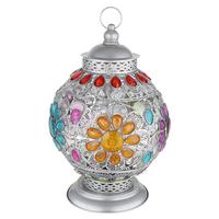 Namizna Svetilka 15658t - srebrne barve/črna, Konvencionalno, kovina/umetna masa (27/39,5cm) - Globo