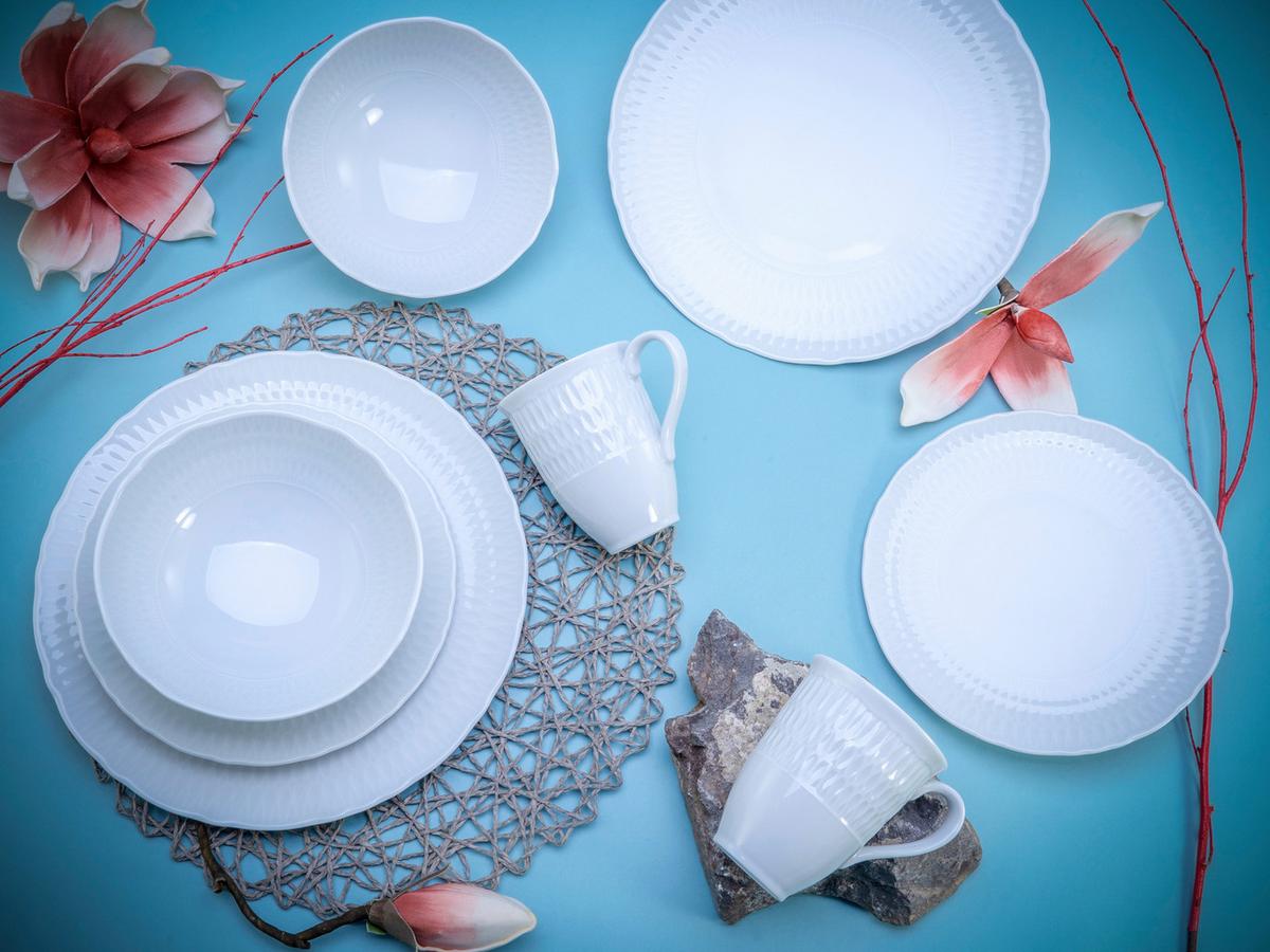 Porcelán Étkészlet Sofia White - fehér, Trend, kerámia - Creatable