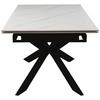 TABLE À RALLONGE LEON - noir/blanc, MODERN, céramique/métal (180-260/76/90cm) - Premium Living