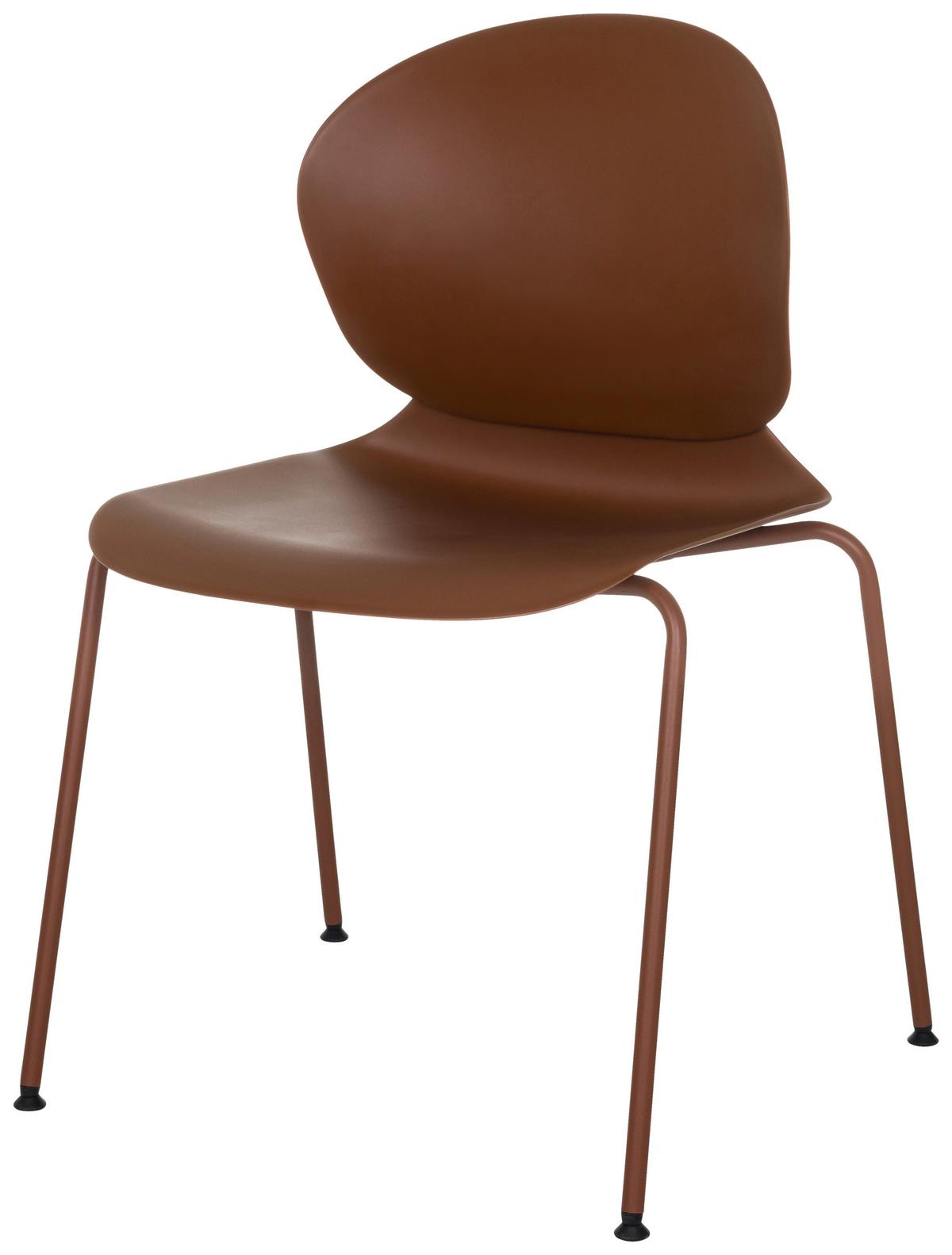 Konferenčni Stol T36 Vi, Rdečerjava - srebrne barve/rdečerjava, Moderno, kovina/umetna masa (56/80/54cm) - MID.YOU