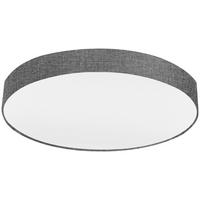 Deckenleuchte Pasteri 5-flammig - Weiß/Grau, Design, Textil/Metall (76/15cm) - Eglo