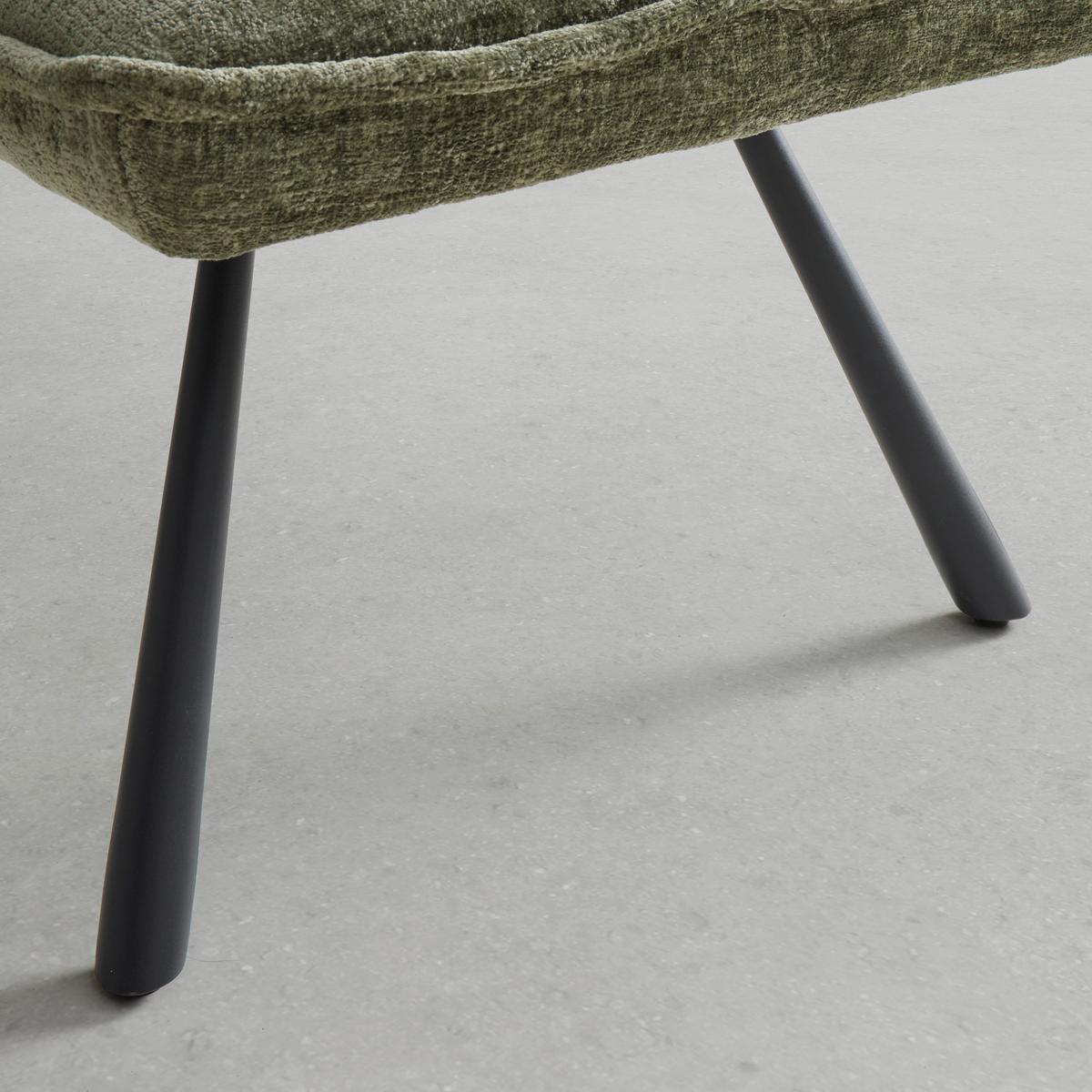 Eckbank Como Grün - Schwarz/Grün, MODERN, Textil/Metall (215/84/170cm) - Mömax