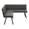 HÖRNBÄNK COOPER -LAGER- - grå/svart, Modern, metall/textil (190/85/150cm) - Mömax