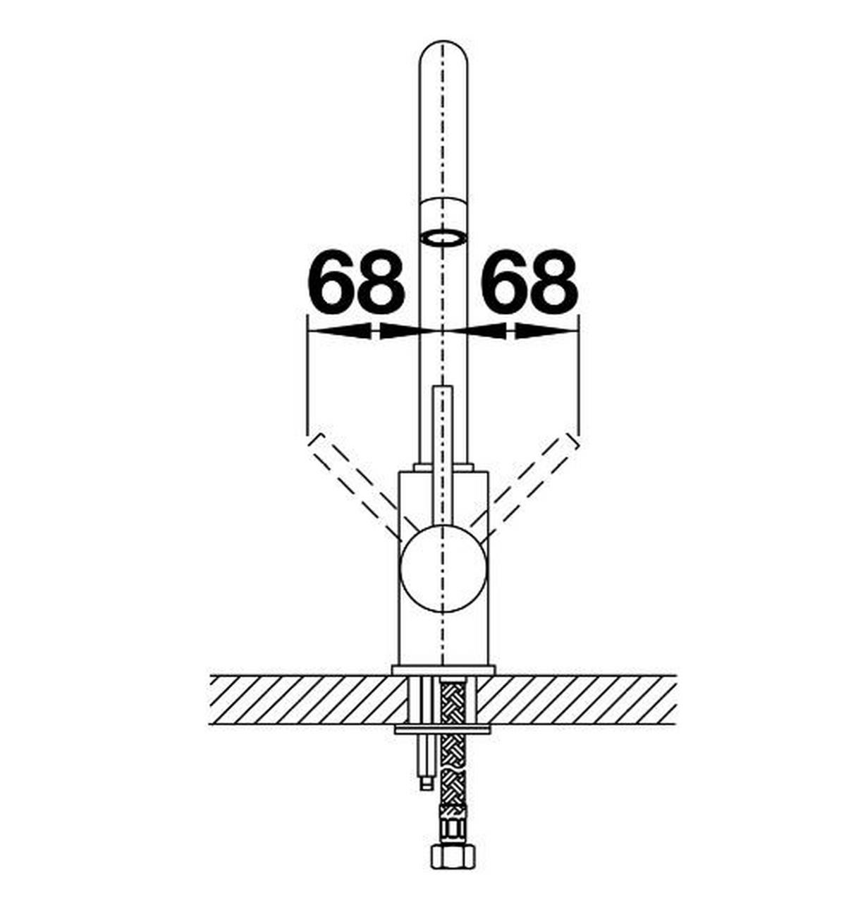 ARMATURA KUCHENNA BLANCO MIDA - antracytowy, Modern (32,7/18,2/3,5cm) - Blanco