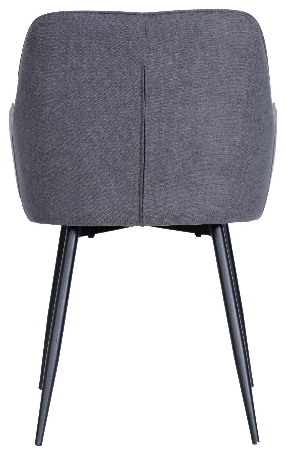 KRZESŁO Z PODŁOKIETNIKAMI ANNA - ciemnoszary/czarny, Modern, metal/drewno (57/79/58cm) - MID.YOU