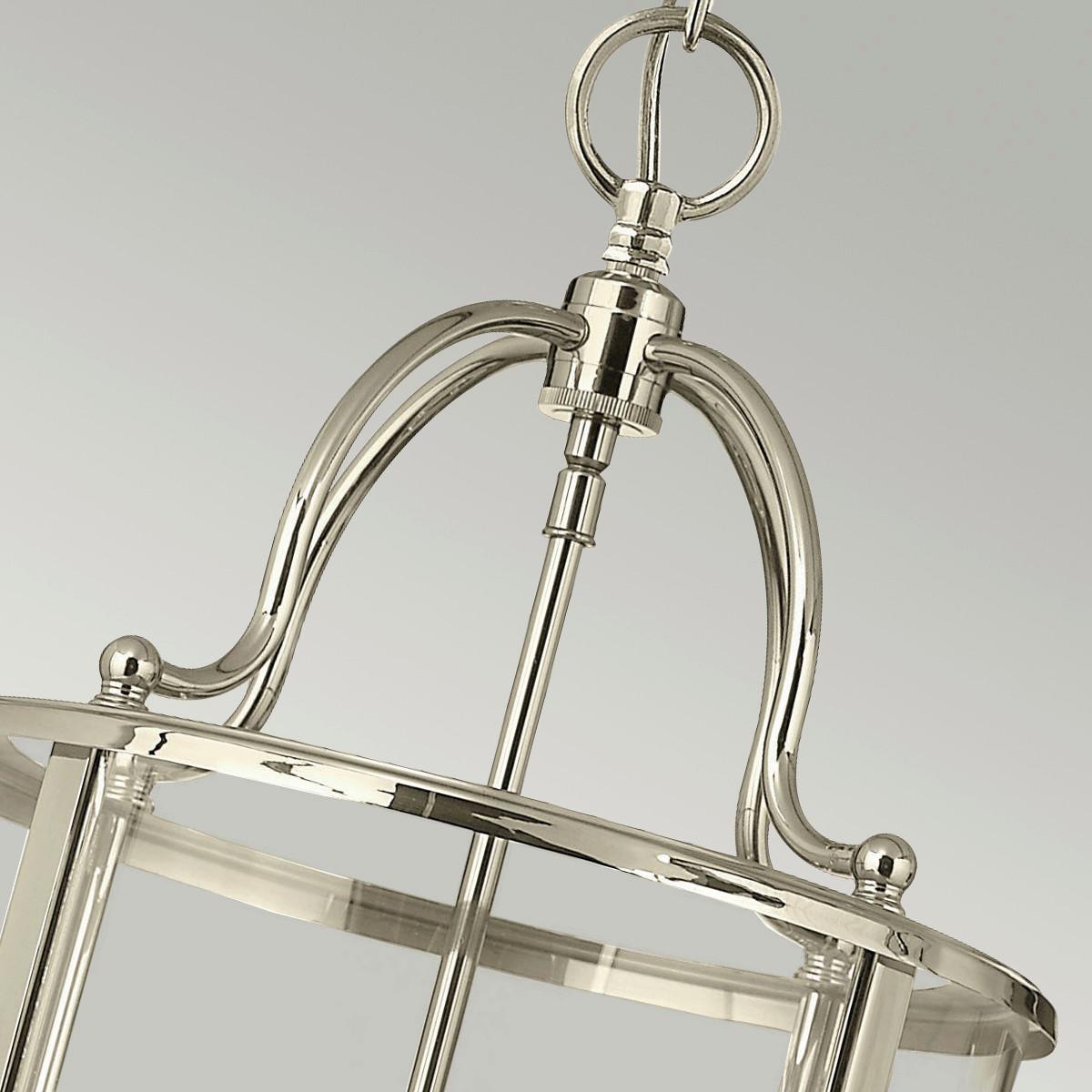 Függőlámpa Hk-Gentry-P-M-Pn - nikkelszínű, Natur, üveg/fém (29.7/61cm) - Elstead Lighting
