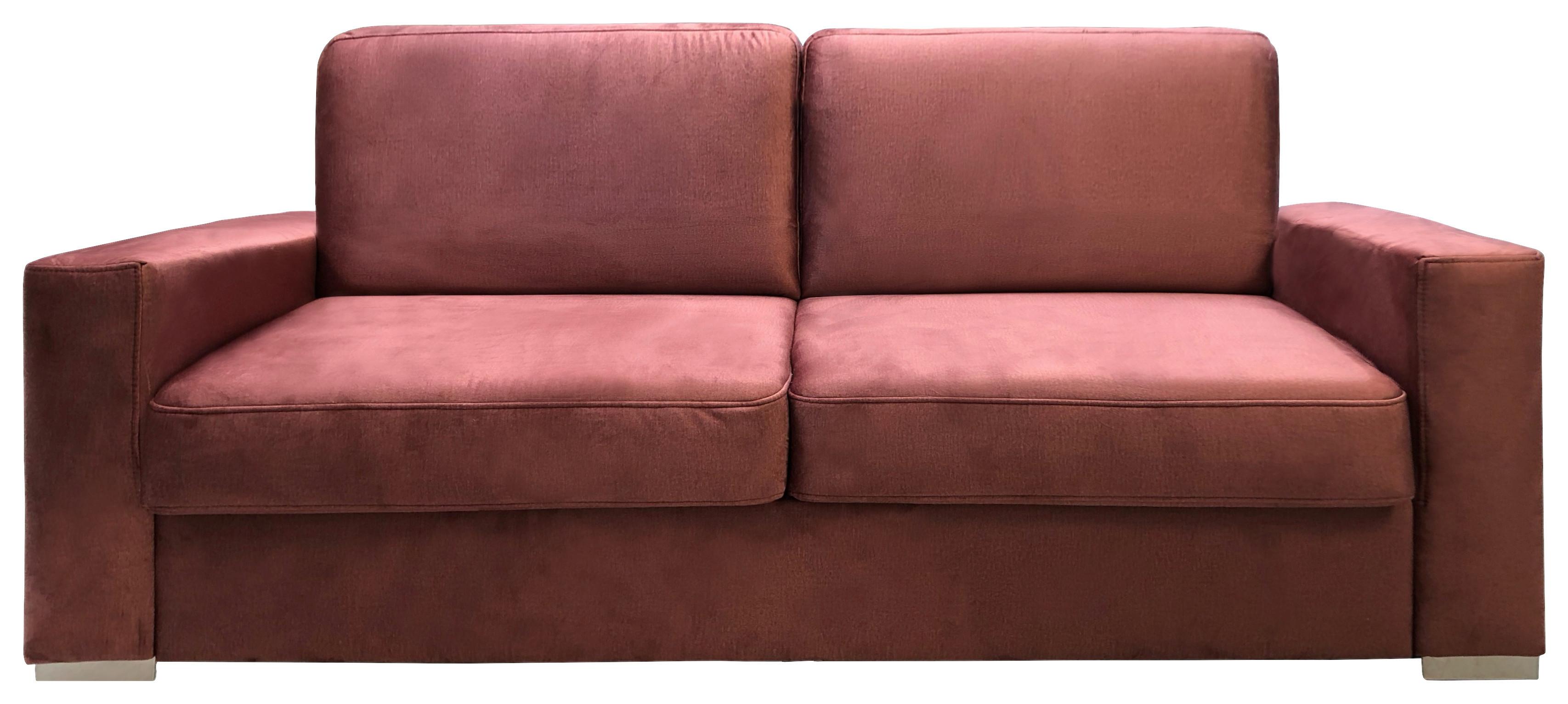 Kanapéágy Caro - fáradtrózsaszín, Design, textil/fa (194/87/100cm)