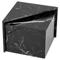 COUCHTISCH MONOBLOC - Schwarz Hochglanz, Lifestyle, Holzwerkstoff (50/50/41,5cm) - Livetastic