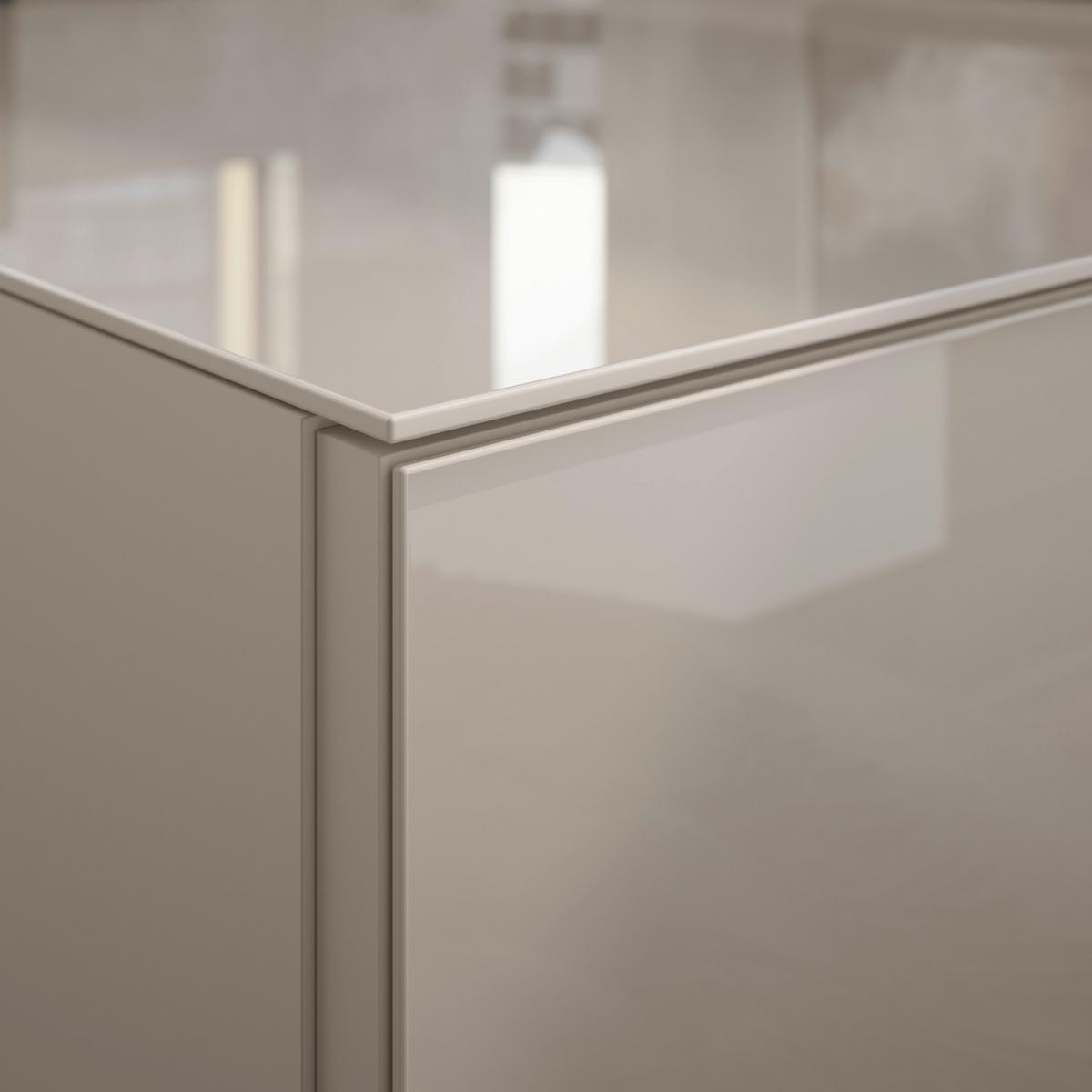 Couchtisch Siena - Chromfarben/Kaschmir, Modern, Glas/Holzwerkstoff (70/41/70cm) - Premium Living