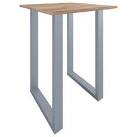 Bartisch XONA Silber/ Honigeiche ca.80x102x80cm - Honigeiche/Silberfarben, KONVENTIONELL, Holzwerkstoff/Metall (80/80/102cm)