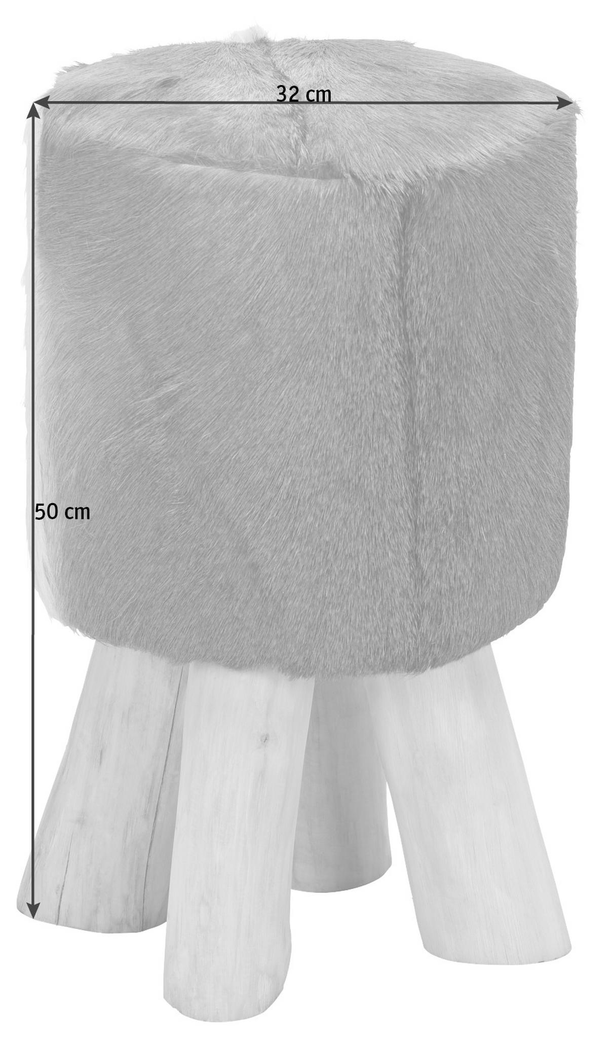 HOKER BINTA - kolor naturalny/biały, Lifestyle, skóra/drewno (32/50/32cm) - Landscape