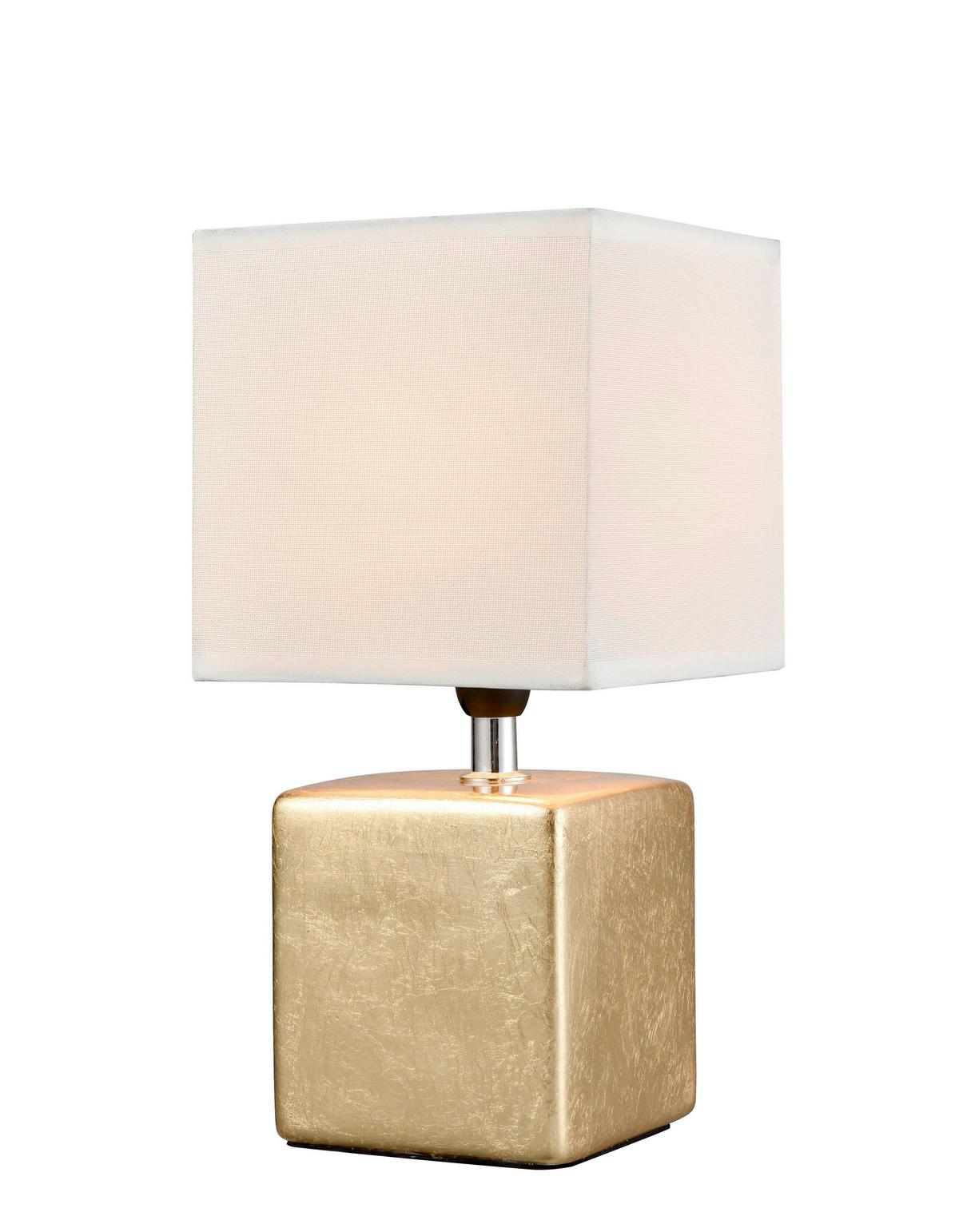 Tischleuchte Wanda aus Keramik max. 25 Watt - Silberfarben/Goldfarben, MODERN, Keramik/Metall (14,5/28cm) - Mömax