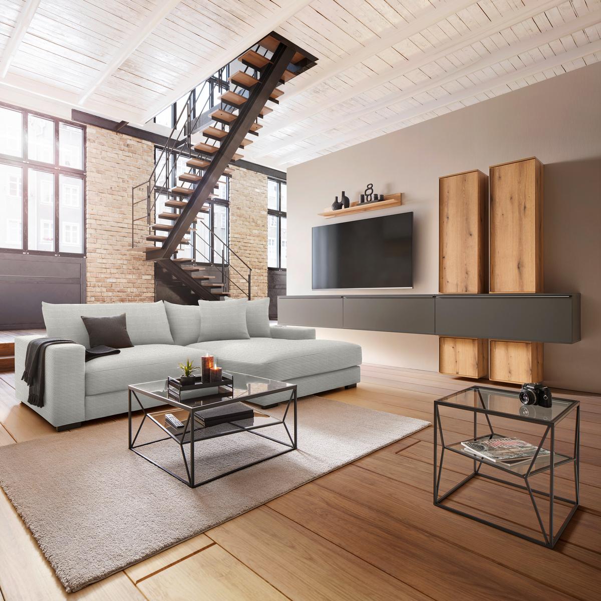 Ecksofa Pedro Beige - Beige, MODERN, Textil (265/83/180cm) - Mömax