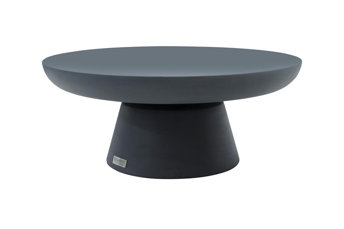 Loungetisch Kylix Schwarz - Schwarz, KONVENTIONELL, Stein (66/35cm) - Gardenson