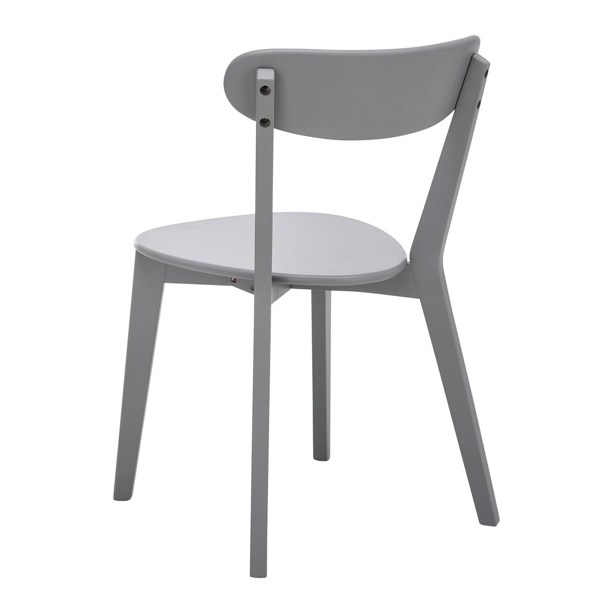 Stuhl-Set Lorca Grau Holz massiv - Grau, MODERN, Holz (45/79/52cm) - Bessagi Home