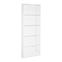 Ormar Za Cipele Espresso - bijela visoki sjaj, Konvencionalno, drvni materijal (65/174/15cm) - Modern Living