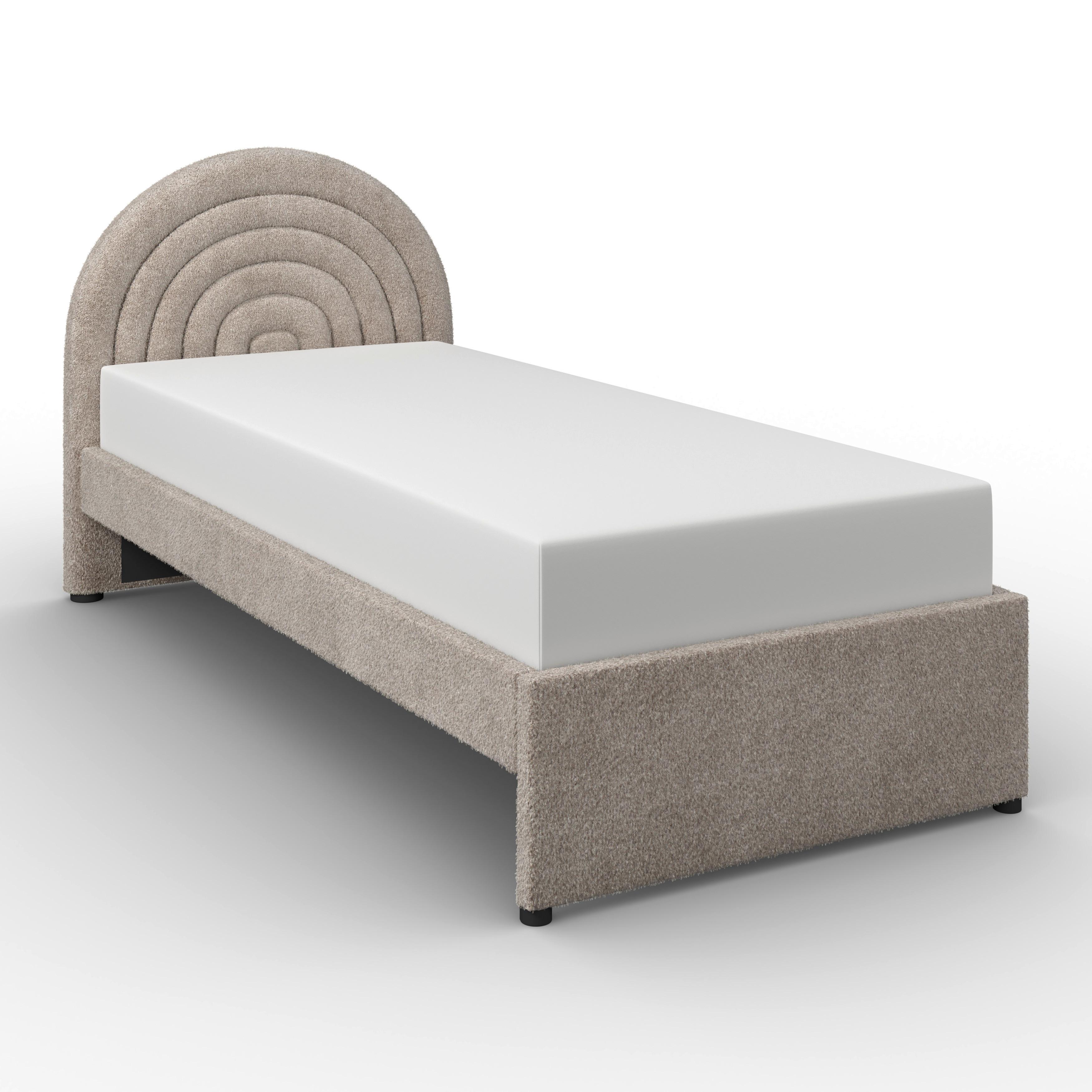 BARN-/JUNIORSÄNG NINA - taupe, Modern, metall/trä (90/200cm) - Bessagi Kids