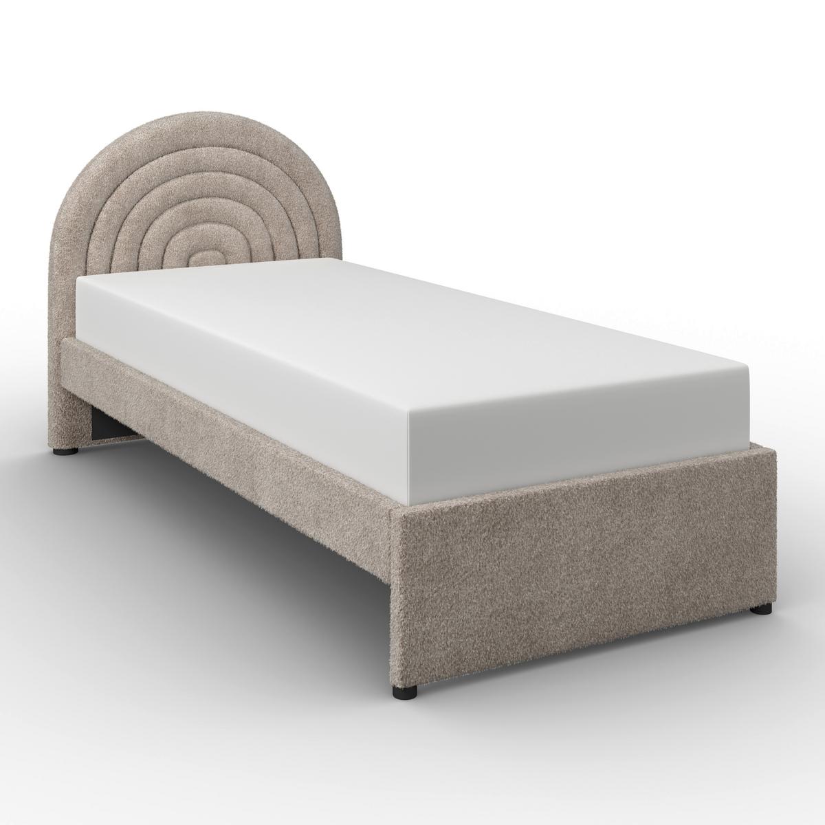 Kinderbett Nina Taupe ca. 90x200 cm - Taupe, MODERN, Holz/Textil (217/101/103cm) - Bessagi Kids