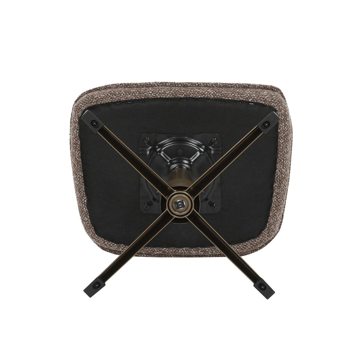 Tabure Alba - brončane boje/smeđa, Moderno, metal/tekstil (46/36/36cm) - Mömax