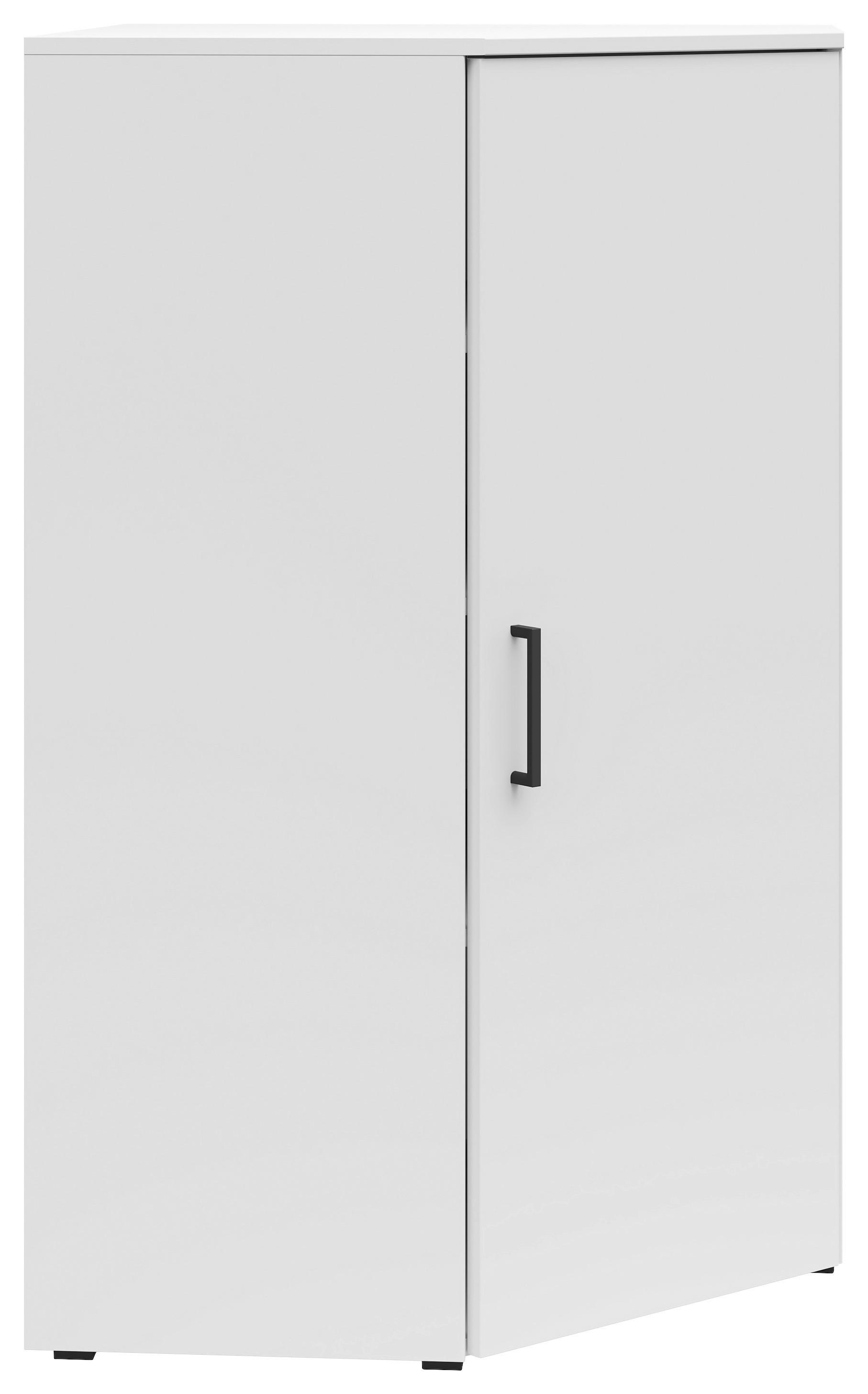 Eckkomode Multistauraum Weiß - Anthrazit/Schwarz, MODERN, Holzwerkstoff/Kunststoff (71,5/115/71,5cm) - Mömax