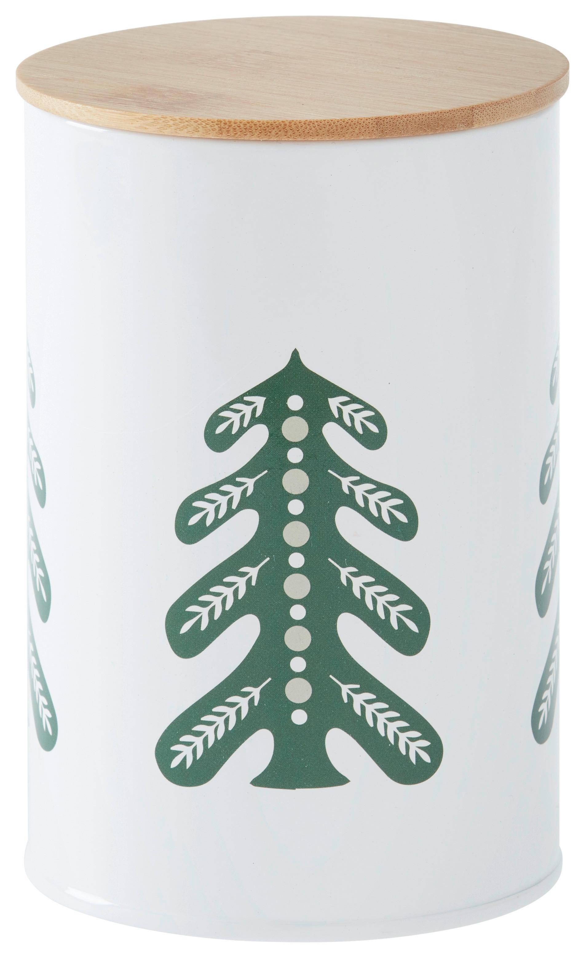 Kekszesdoboz Christmas Fable - natúr színű/többszínű, fa/fém (10/14,5cm) - Modern Living