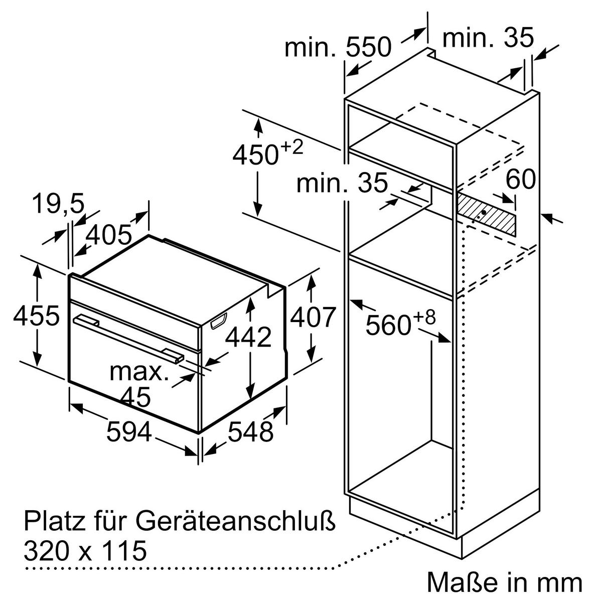 Einbaudampfgarer CD714GXB1 - Modern (59,4/45,5/54,8cm) - Siemens