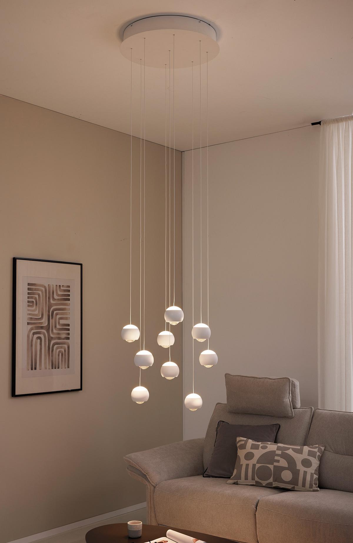 LAMPA WISZĄCA LED MR34449131 CANNON - biały, Konventionell, tworzywo sztuczne/metal (54/200cm) - Musterring