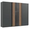 DULAP USI CULISANTE ATLANTA - grafit/stejar Artisan, Modern, sticlă/material pe bază de lemn (250/216/65cm) - Premium Living