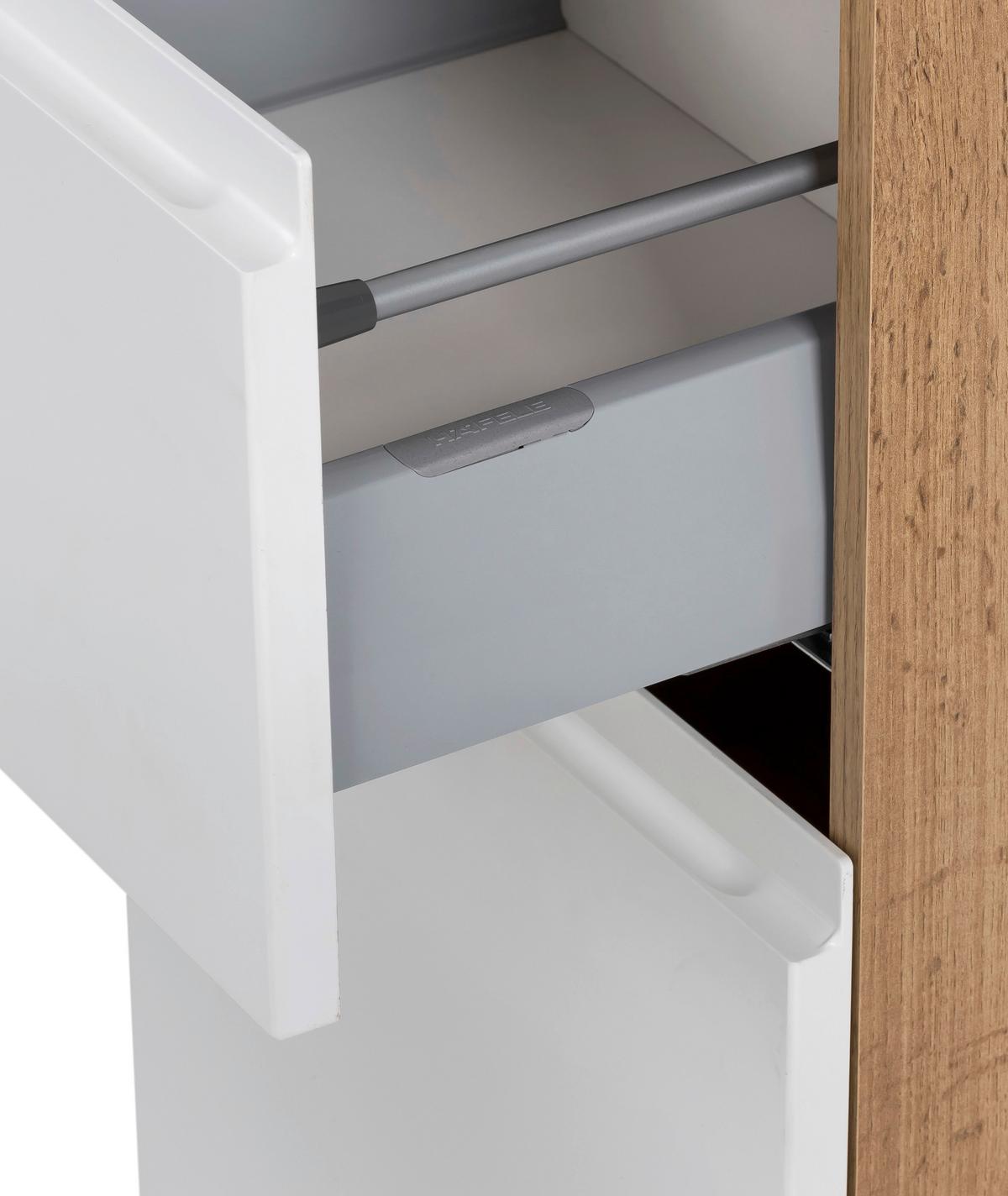 Hängeschrank Varese ca. 40x79 cm Weiß/Eiche - Eiche Wotan/Weiß, MODERN, Holzwerkstoff (40/79/35cm) - Held