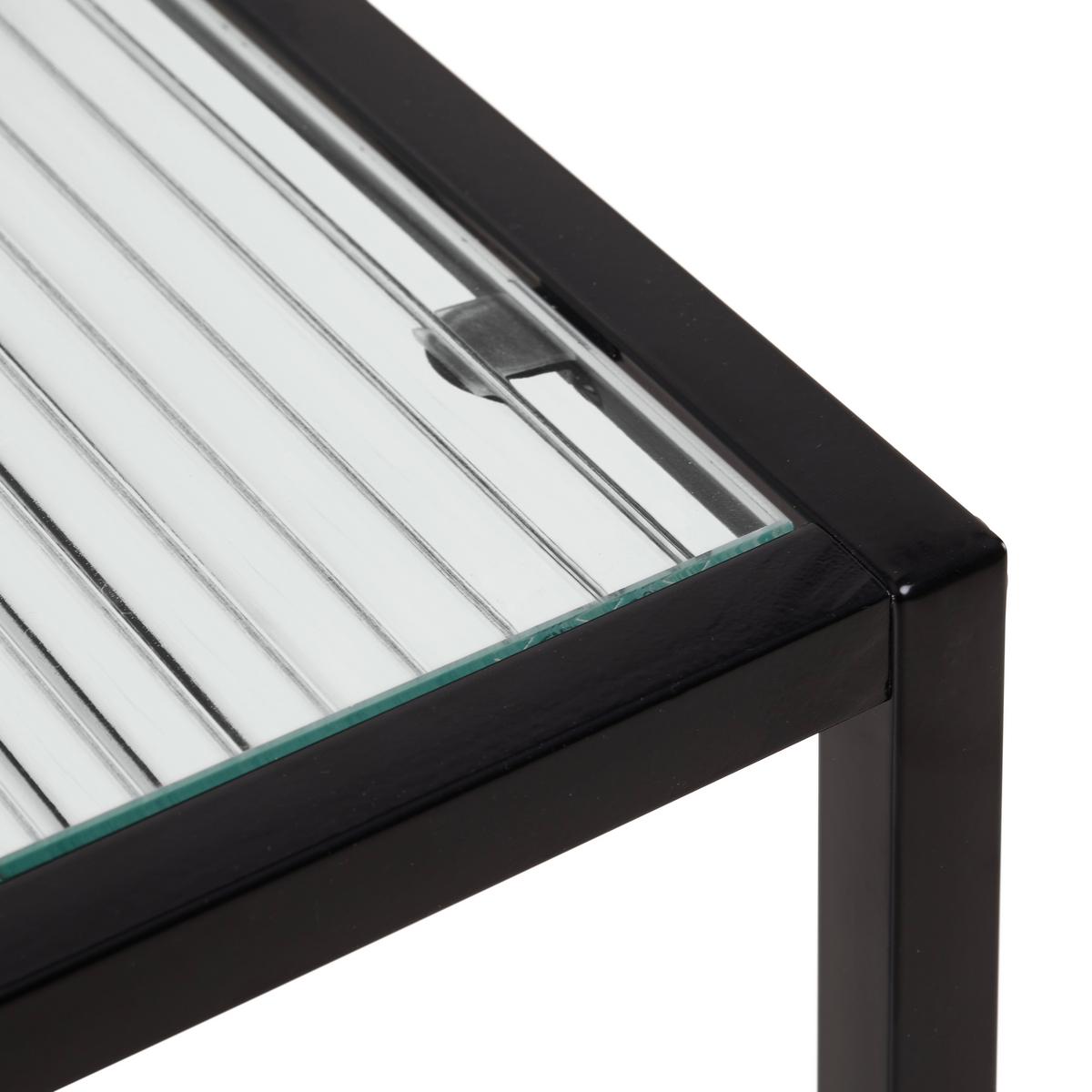 Dohányzóasztal Üveg Kubo - fekete, Modern, üveg/fém (60/60/38cm) - Mömax