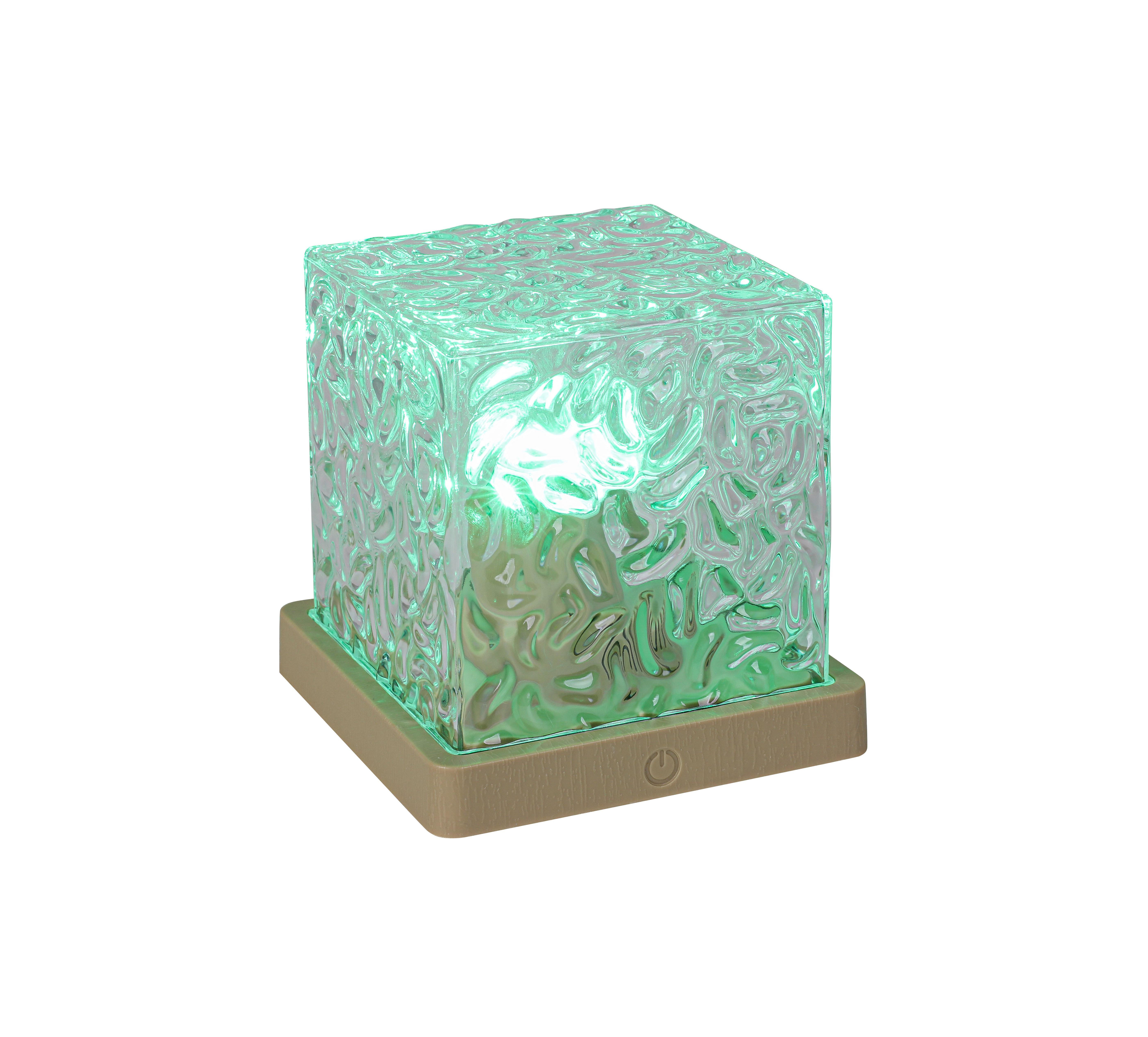 LED-BORDSLAMPA NIKA - sandfärgad/transparent, Modern, plast (11/11/11cm) - Mömax