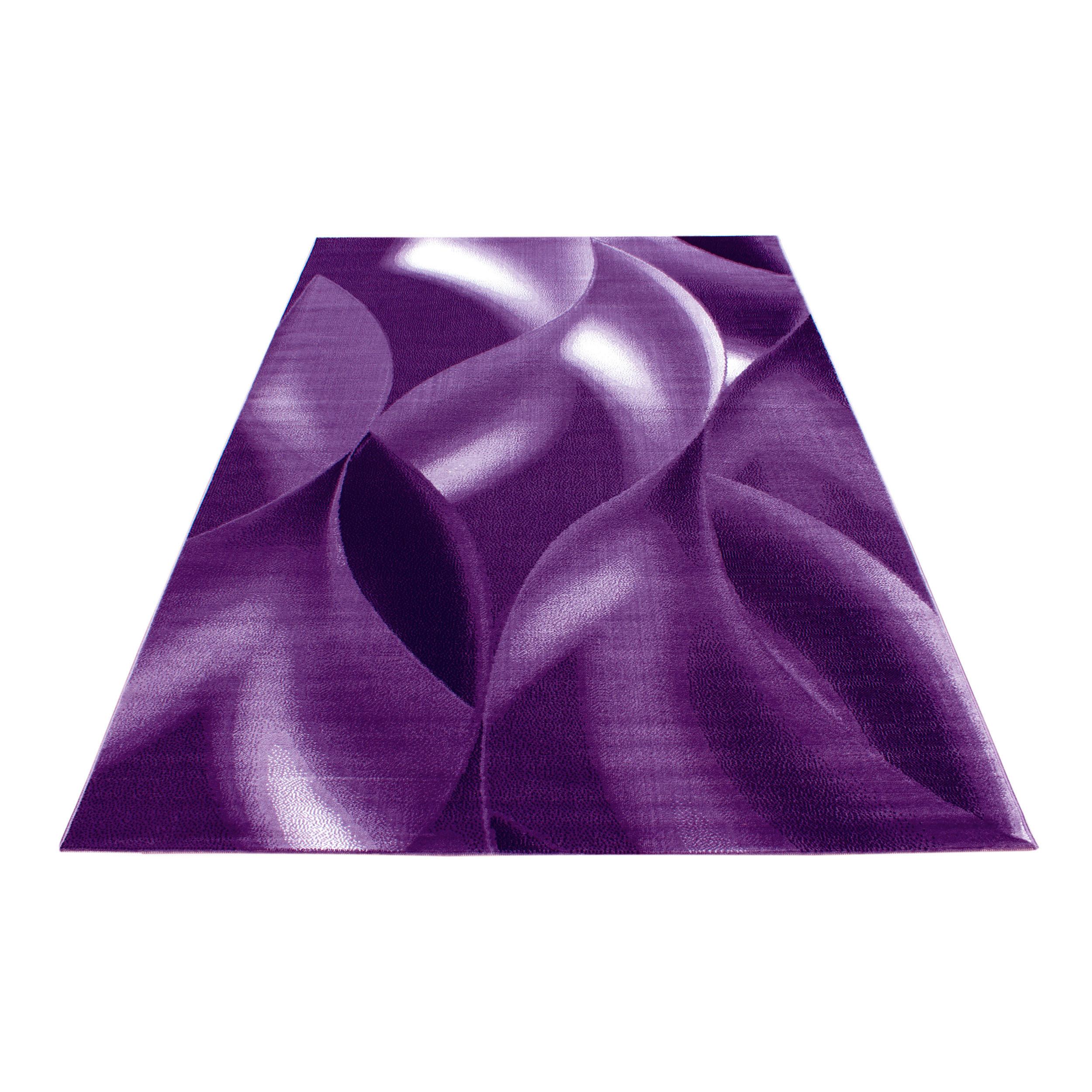 Tkana Preproga Plus, Vijolična Ca. 160x230cm - lila/bela, Design, tekstil (160/230cm) - Novel