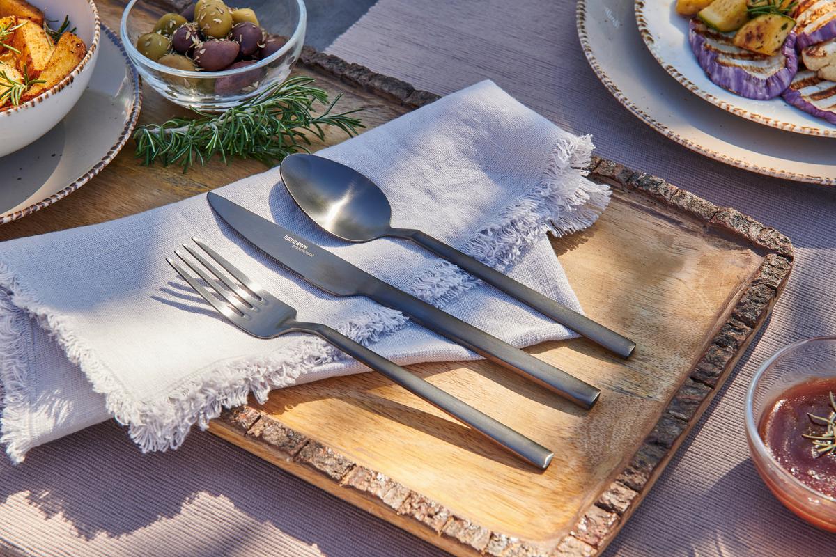 ZESTAW SZTUĆCÓW GLAM CHIC BLACK - czarny, Design, metal - Homeware Profession.