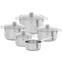 Kochtopfset WMF Diadem Plus Edelstahlfarben, 9-teilig - Edelstahlfarben, KONVENTIONELL, Metall - WMF