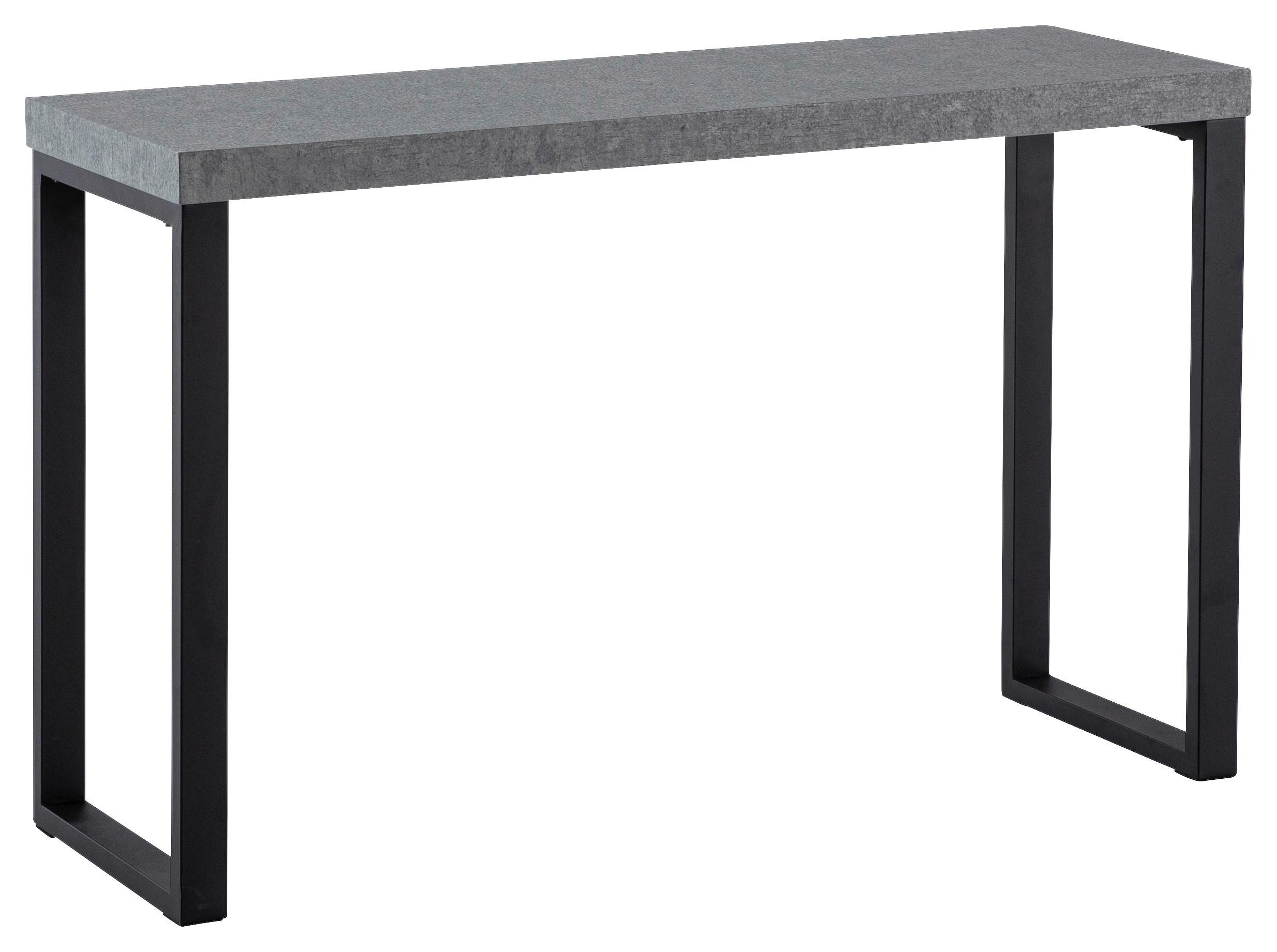 KONSOLENTISCH WL6.908 - Schwarz/Grau, Design, Holzwerkstoff/Metall (120/40/76cm) - MID.YOU