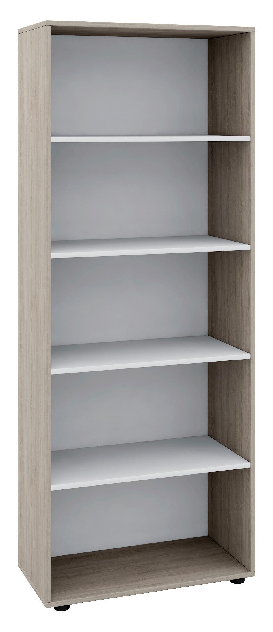 Mehrzweckschrank Vandol I 5 Ot - Schwarz/Sonoma Eiche, Design, Holzwerkstoff/Kunststoff (70/178/37cm) - MID.YOU