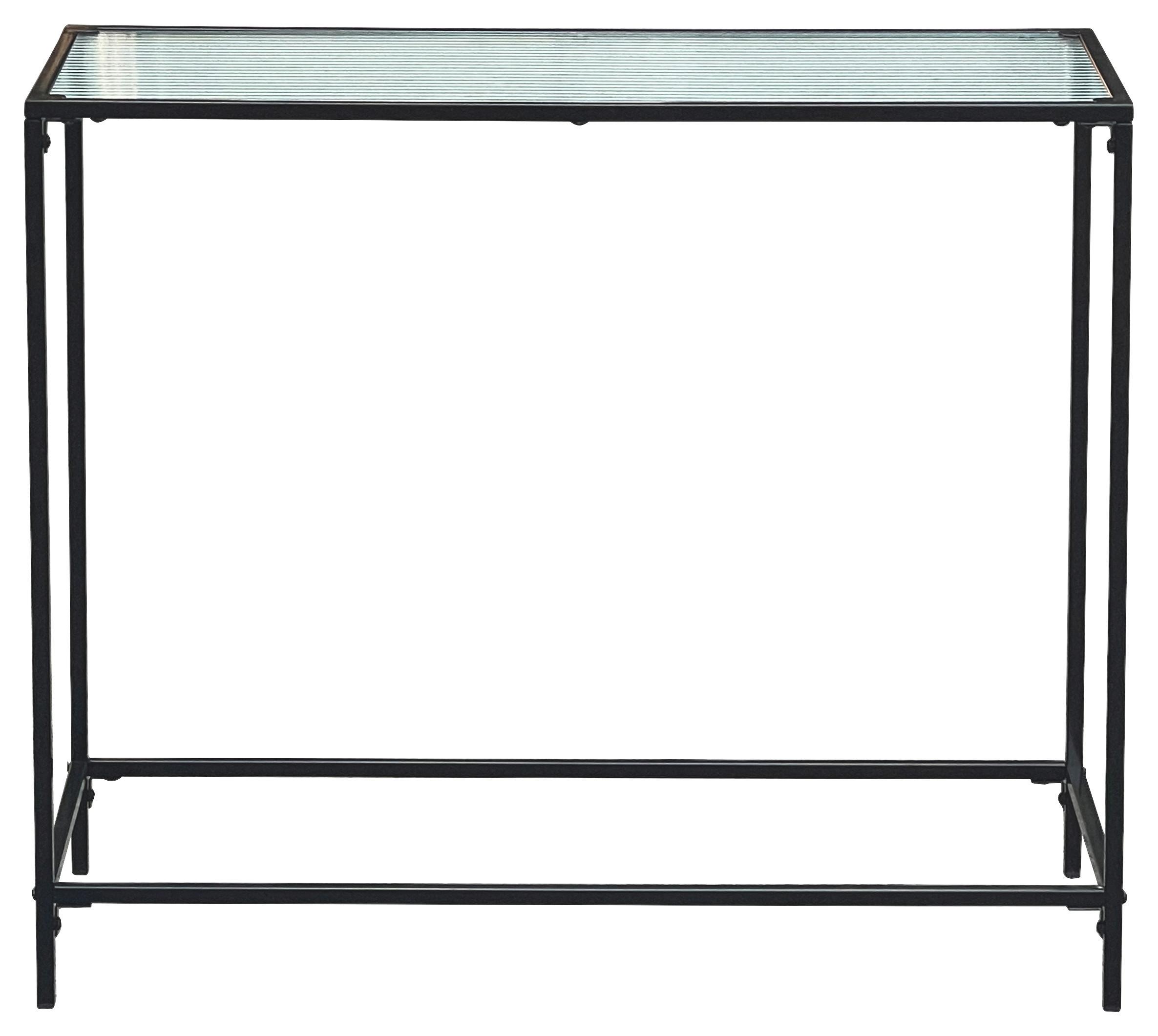 Konsolentisch Shine Schwarz/Transparent - Transparent/Schwarz, Modern, Glas/Metall (80/70/30cm) - Mömax