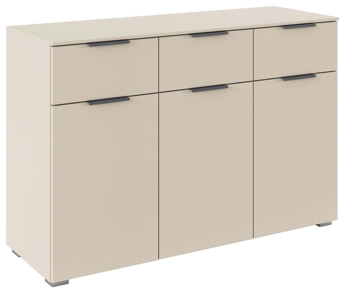 Komoda Alabama - siva/boje šampanjca, Trend, drvni materijal/metal (120/81/42cm) - Modern Living