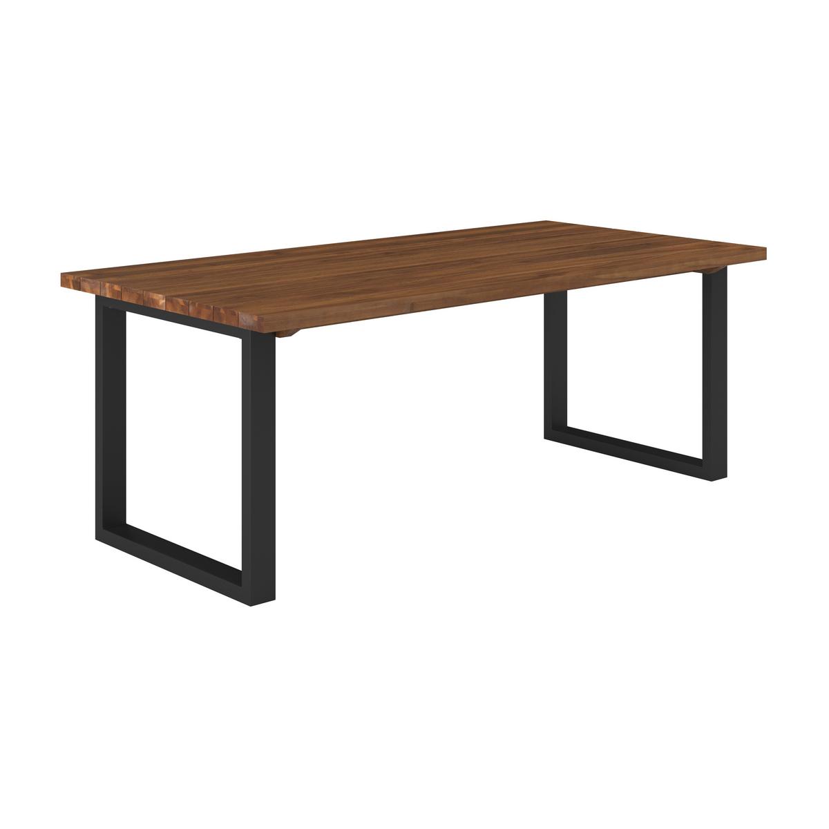 Gartenset Suna Schwarz aus Holz/Textil/Metall - Schwarz/Teakfarben, Modern, Holz/Textil - Bessagi Garden