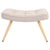 Hocker Uta Beige Webstoff - Eichefarben/Beige, MODERN, Holzwerkstoff/Textil (60/39/41cm) - MID.YOU