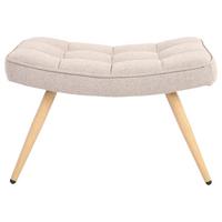 Hocker Uta Beige Webstoff - Eichefarben/Beige, MODERN, Holzwerkstoff/Textil (60/39/41cm) - MID.YOU
