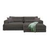 Ecksofa Fabiona rechts Braun - Braun, MODERN, Holz (268/85/194cm) - Premium Living