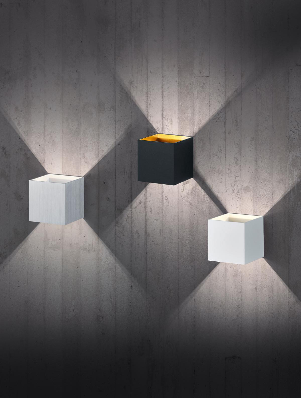 LED-Wandleuchte Louis Schwarz max. 4,30 Watt - Goldfarben/Schwarz, Basics, Metall (10/10/10cm) - Trio Leuchten