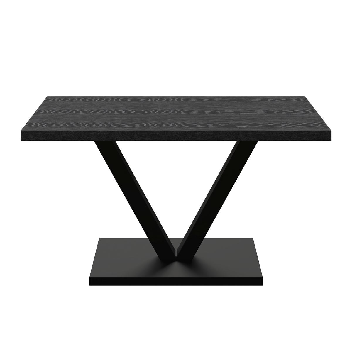 Esstisch Loca Holz/MDF Schwarz ca. 140x80x76 cm - Schwarz, MODERN, Holz/Holzwerkstoff (140/76/80cm) - Bessagi Home