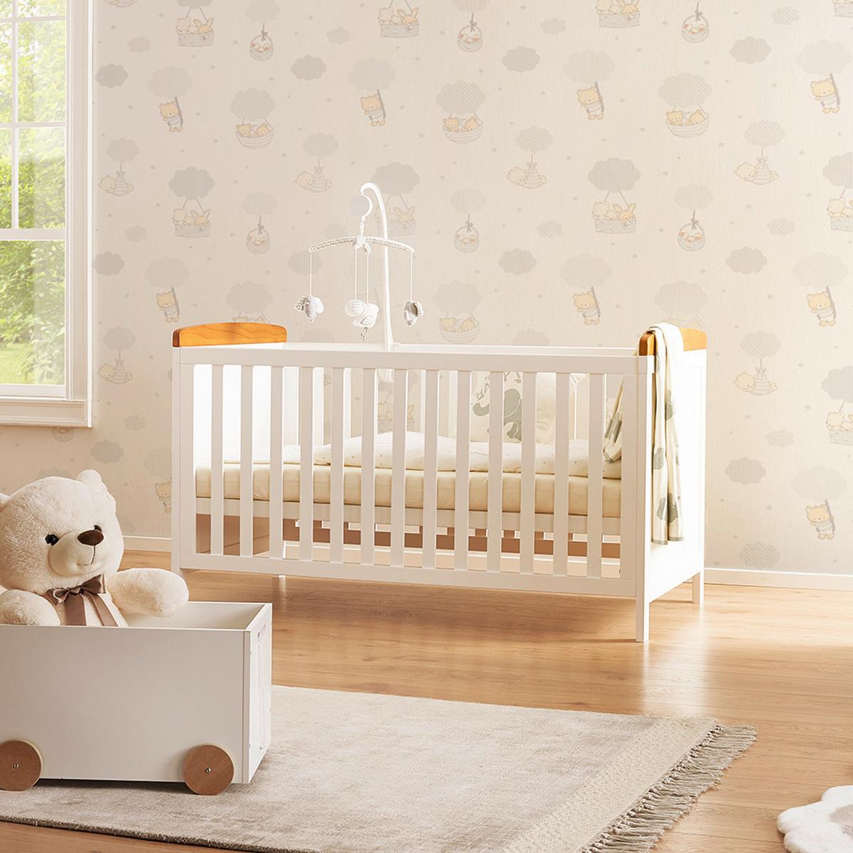 ŁÓŻKO SZCZEBELKOWE LOU - biały/kolor sosnowy, Modern, drewno (144/75/87cm) - Bessagi Kids
