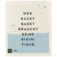 Schwammtuch Peter in Blau/Weiß - Blau/Schwarz, Textil (20/17cm)