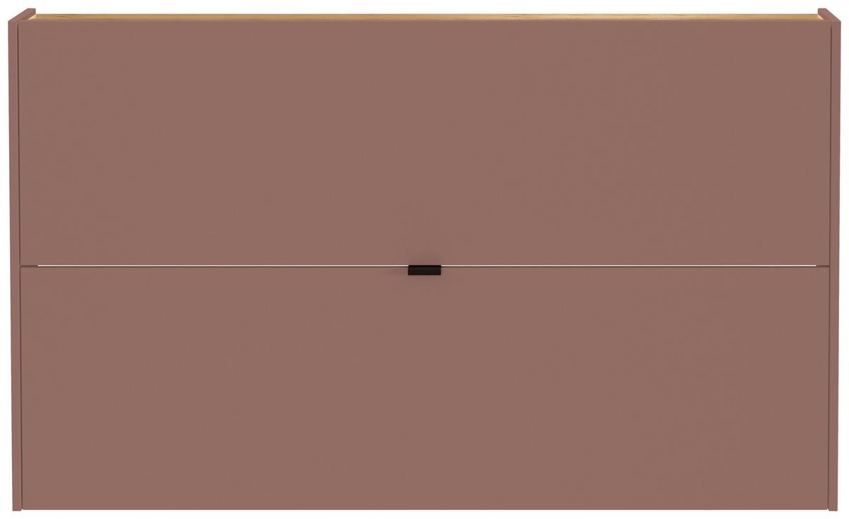 Hängeschuhschrank Ameca Braun/Eichefarben - Eichefarben/Schwarz, MODERN, Holzwerkstoff/Metall (140/83/18cm) - Premium Living